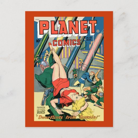 Carte Postale Comics Planètes (Devant)