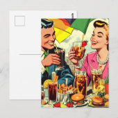 Carte Postale Comics Retro Couple Dracks (Devant / Derrière)