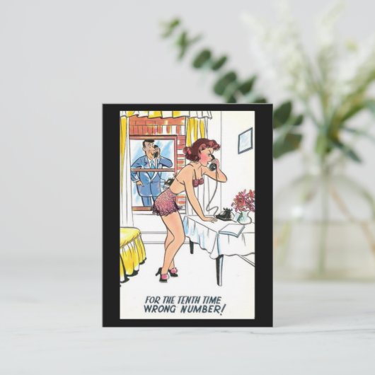 Carte postale comique (Debout devant)