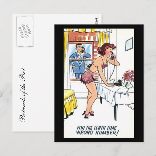 Carte postale comique (Devant / Derrière)