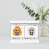 Carte postale comique Chronic Pain (Debout devant)