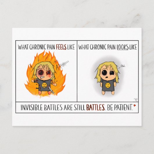 Carte postale comique Chronic Pain (Devant)