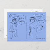 Carte postale comique de faire-part de (Devant / Derrière)