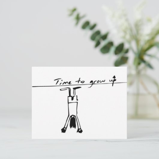 Carte postale comique pour grandir (Debout devant)