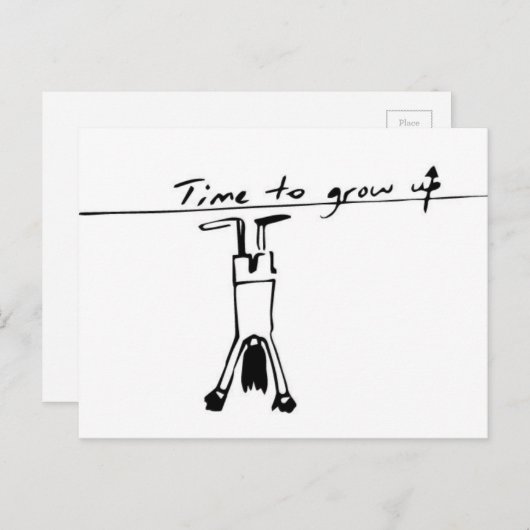 Carte postale comique pour grandir (Devant / Derrière)