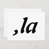 Carte Postale Comma La Kamala Harris - Conception de texte custo (Devant / Derrière)