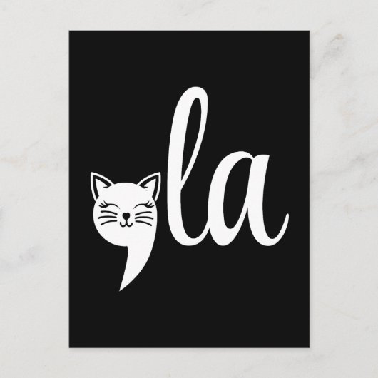 Carte Postale Comma La Kamala Harris - maman chat pour Kamala (Devant)