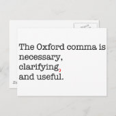 Carte Postale Comma Pro-Oxford (Devant / Derrière)