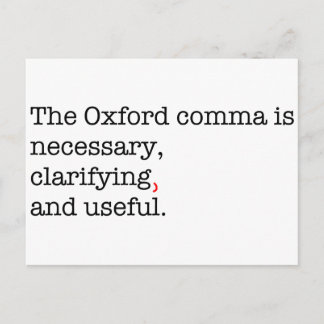 Carte Postale Comma Pro-Oxford