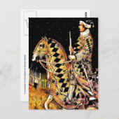 Carte Postale "Commandant à cheval" (Devant / Derrière)