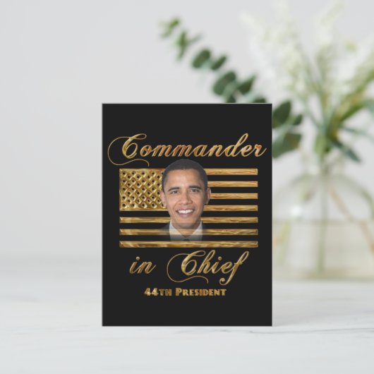 Carte Postale Commandant en chef, Barack Obama (Debout devant)