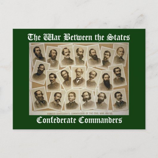Carte Postale Commandants confédérés (Devant)