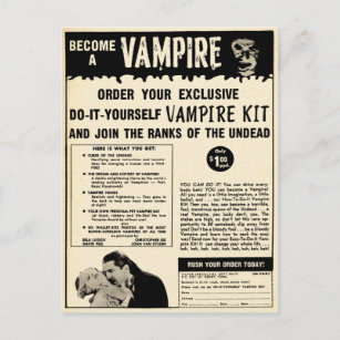 Carte Postale Commande vintage Vampire