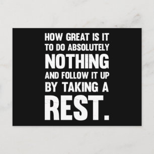 Carte Postale Comme C'Est Super De Ne Rien Faire Absolument..