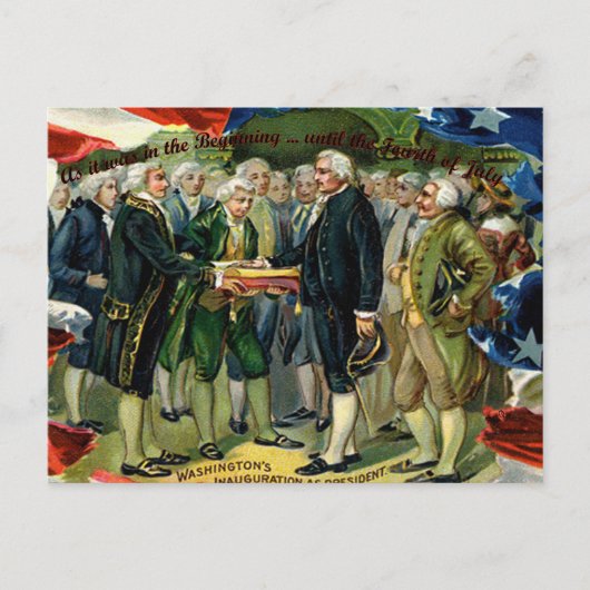 Carte Postale Comme c'était au début ... 4 juillet (Devant)