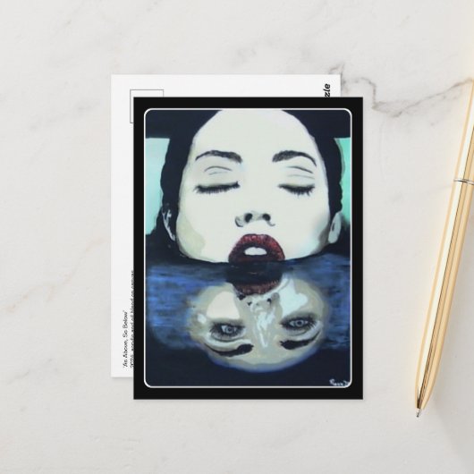 Carte Postale "Comme ci-dessus, So Below" Peinture sur un (Devant/Arrière en situation)