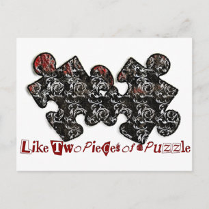 Carte Postale Comme deux pièces d'un puzzle