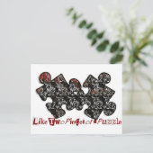 Carte Postale Comme deux pièces d'un puzzle (Debout devant)