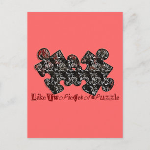 Carte Postale Comme deux pièces d'un puzzle