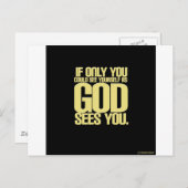 Carte Postale Comme Dieu Vous Voit (Devant / Derrière)