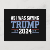 Carte Postale Comme Je Le Disais Lors De L'Élection De Trump En  (Devant)