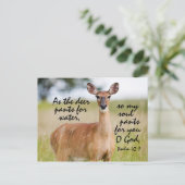 Carte Postale Comme le pantalon de cerf pour l'eau, Bible Psaume (Debout devant)