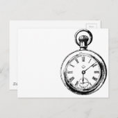 Carte Postale Comme l'illustration de montre de poche Clockwork (Devant / Derrière)