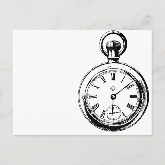 Carte Postale Comme l'illustration de montre de poche Clockwork (Devant)