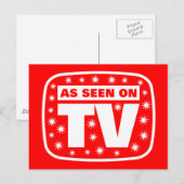 Carte Postale Comme on le voit à la télévision - CH 2 Avec des é (Devant / Derrière)