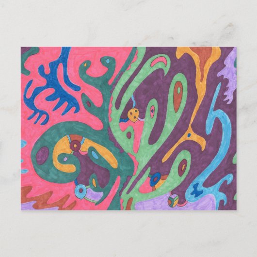 Carte Postale "Comme un" art Abstrait (Devant)