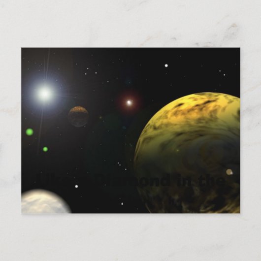 Carte Postale Comme un diamant dans le ciel (Devant)