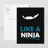 Carte Postale Comme Un Ninja (Devant / Derrière)