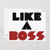 Carte Postale Comme un patron (Devant / Derrière)