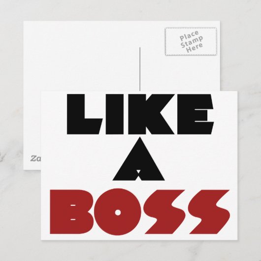 Carte Postale Comme un patron (Devant / Derrière)