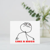 Carte Postale Comme un visage de mème de patron (Debout devant)