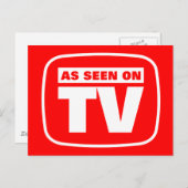 Carte Postale Comme vu à la télévision (Devant / Derrière)