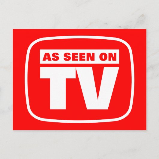 Carte Postale Comme vu à la télévision (Devant)