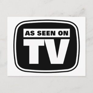 Carte Postale Comme vu à la télévision - noir et blanc