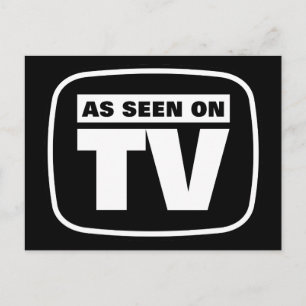 Carte Postale Comme vu à la télévision - noir et blanc