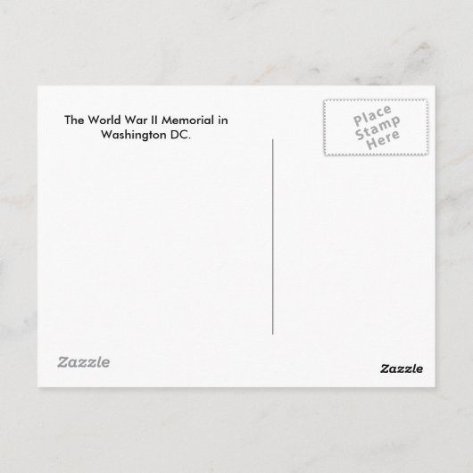 Carte postale commémorative de la Seconde Guerre m (Dos)