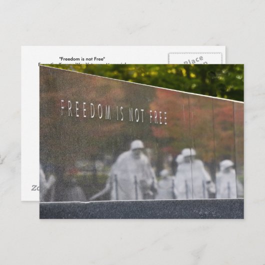 Carte postale commémorative des anciens combattant (Devant / Derrière)