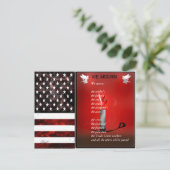 Carte postale commémorative du drapeau américain (Debout devant)