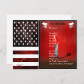 Carte postale commémorative du drapeau américain (Devant / Derrière)