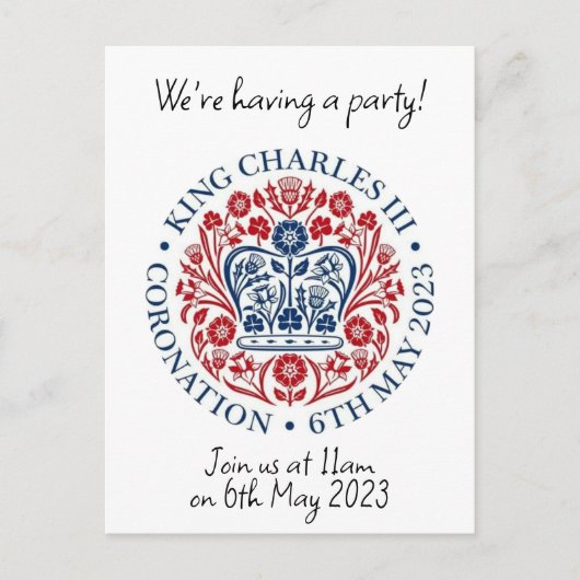 Carte postale commémorative modifiable King Charle (Devant)