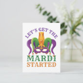 Carte Postale Commençons le Mardi Mardi Gras Party (Debout devant)