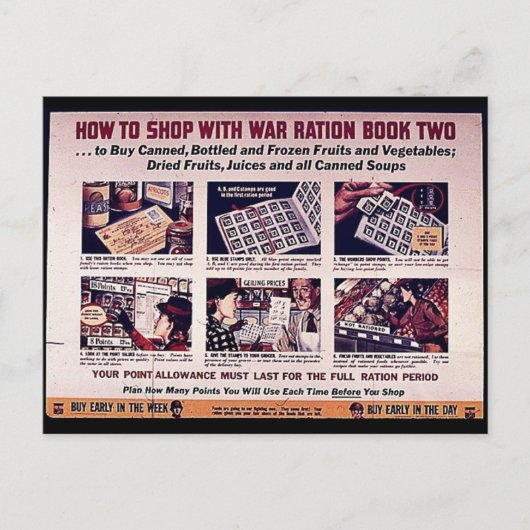 Carte Postale Comment Acheter Avec War Ration Book Two (Devant)