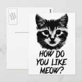 Carte Postale Comment Aimez-Vous Meow ? (Devant / Derrière)