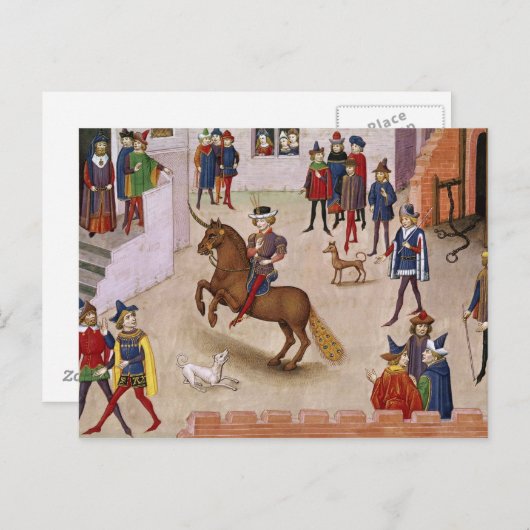 Carte Postale Comment Alexandre le Grand Bucéphale Monté (Devant / Derrière)