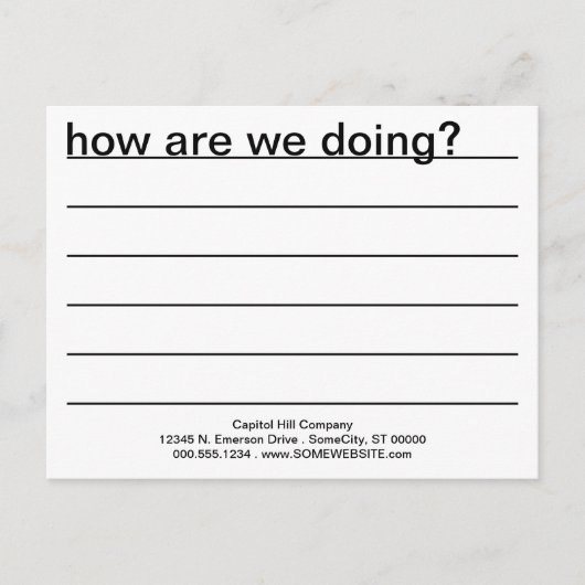 Carte Postale comment allons -nous? (Devant)