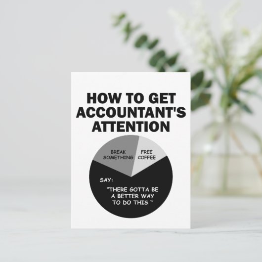 Carte Postale Comment attirer l'attention du comptable Rompre qu (Debout devant)